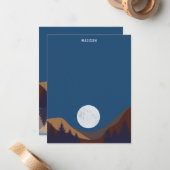 Rustige Abstracte bosmonreflectie Notitiekaartje (Voorkant / Achterkant in situ)