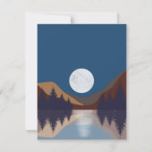 Rustige Abstracte bosmonreflectie Notitiekaartje (Achterkant)