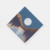 Rustige Abstracte bosmonreflectie Servet (Hoek)