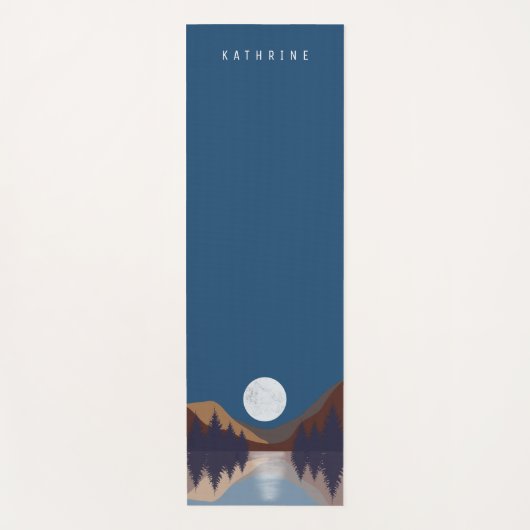 Rustige Abstracte bosmonreflectie Yogamat (Voorkant)