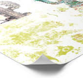 Rustige Abstracte pastelgraffectoren Poster (Hoek)