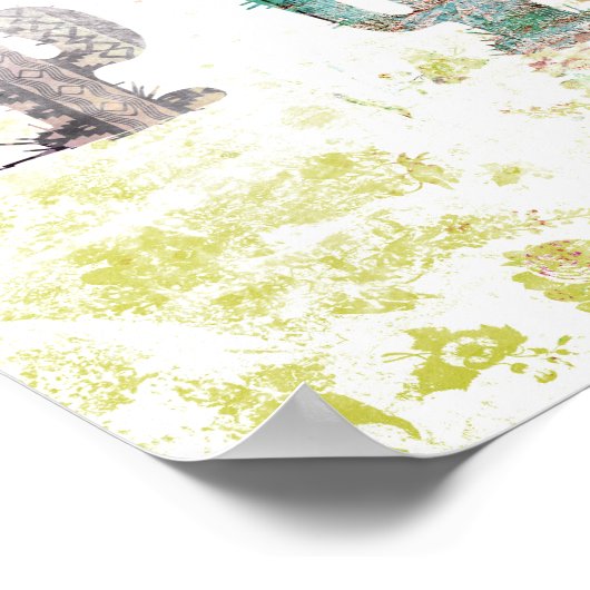 Rustige Abstracte pastelgraffectoren Poster (Hoek)