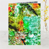 Rustige abstracte Vouwkaart, glad geel Kaart (Gele Bloem)