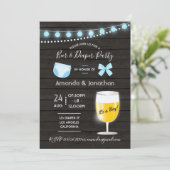 Rustige achtertuin Bier en luidere babyBoy Shower Kaart (Staand voorkant)