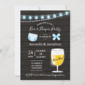 Rustige achtertuin Bier en luidere babyBoy Shower Kaart (Voorkant)