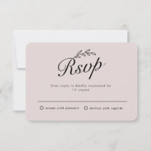 Rustige achtertuin Botanisch Leaf Hand Script RSVP