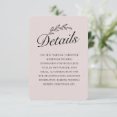 Rustige achtertuin Botanisch Leaf Hand Script RSVP Kaart (Staand voorkant)