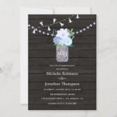 Rustige achtertuin mason jar Spring Engagement Par Kaart (Voorkant)