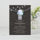 Rustige achtertuin mason jar Spring Engagement Par Kaart (Staand voorkant)