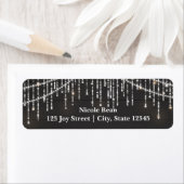 Rustige Adresetiketten met houten mest Etiket (Insitu)