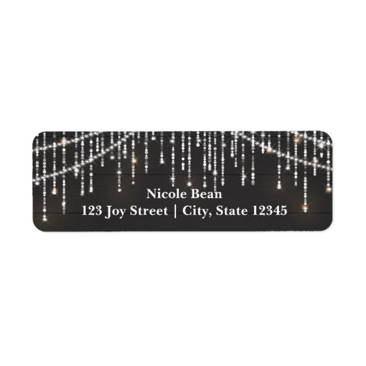 Rustige Adresetiketten met houten mest Etiket (Voorkant)