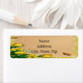 Rustige Adresetiketten met houtgeel vlinderbloemig Etiket (Insitu)