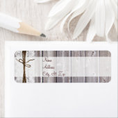 Rustige Adresetiketten van landwijn met Barn Wood Etiket (Insitu)