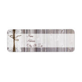 Rustige Adresetiketten van landwijn met Barn Wood Etiket (Voorkant)