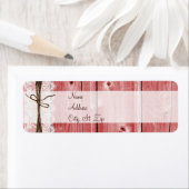 Rustige Adresetiketten van landwijn met Barn Wood Etiket (Insitu)