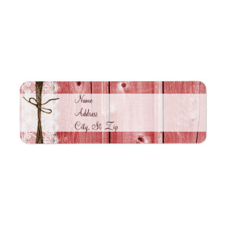 Rustige Adresetiketten van landwijn met Barn Wood Etiket