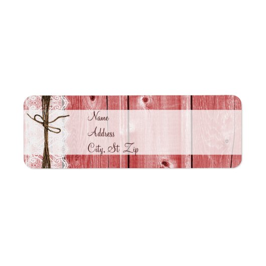 Rustige Adresetiketten van landwijn met Barn Wood Etiket (Voorkant)