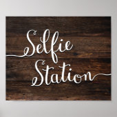 Rustige afbeelding SELFIE STATION Sign Print (Voorkant)