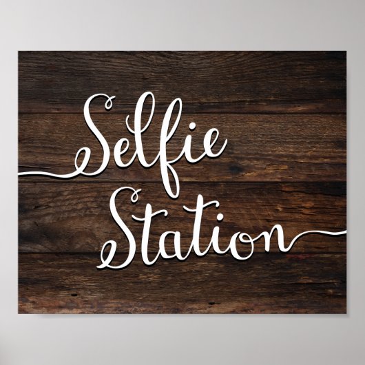 Rustige afbeelding SELFIE STATION Sign Print (Voorkant)