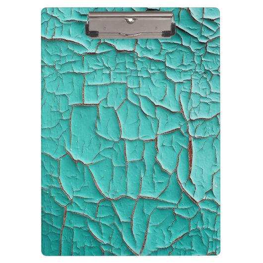 Rustige afbladderende verf turquoise turkoois klembord (Voorkant)