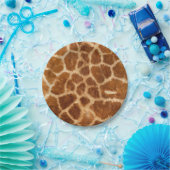 rustige afrikaanse mode safari diergiraffdruk papieren bordje (Feest)