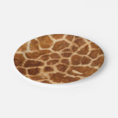rustige afrikaanse mode safari diergiraffdruk papieren bordje (Gekanteld)