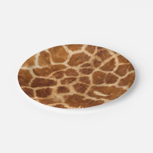 rustige afrikaanse mode safari diergiraffdruk papieren bordje (Gekanteld)
