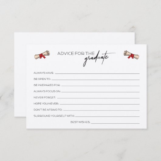 Rustige Afstudeerder Advice-kaarten Informatiekaartje (Voorkant / Achterkant)