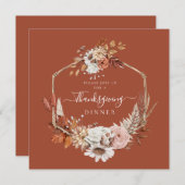 Rustige afval laat Thanksgiving eten Kaart (Voorkant / Achterkant)