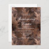 Rustige afval laat Thanksgiving eten Uitnodiging Briefkaart (Voorkant / Achterkant)