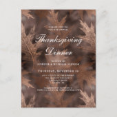 Rustige afval laat Thanksgiving eten Uitnodiging Briefkaart (Voorkant)
