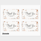 Rustige, afvallende lef-pampas die zweeft bedankt rechthoekige sticker (Vel)