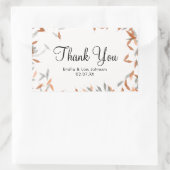 Rustige, afvallende lef-pampas die zweeft bedankt rechthoekige sticker (Tas)