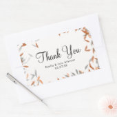 Rustige, afvallende lef-pampas die zweeft bedankt rechthoekige sticker (Envelop)