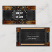 Rustige Aged Wood  Wilde West Visitekaartje (Voorkant / Achterkant)