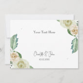 Rustige Airy Botanical Neutral Floral Wedding Bedankkaart (Achterkant)