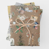 Rustige Alles kerstkraft Gold en zilver Inpakpapier Vel (In situ)