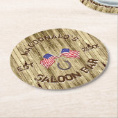 Rustige Amerikaanse bar Ronde Kartonnen Onderzetter (Gebogen)