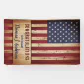 Rustige Amerikaanse politie van de vlag Spandoek (Horizontaal)