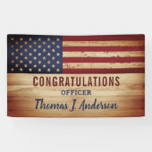 Rustige Amerikaanse politie van de vlag Spandoek (Horizontaal)