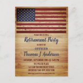 Rustige Amerikaanse politie van de vlag Uitnodiging Briefkaart (Voorkant)
