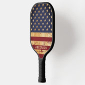 Rustige Amerikaanse vlag - Aangepersonaliseerd Ame Pickleball Paddle (Links)
