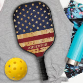 Rustige Amerikaanse vlag - Aangepersonaliseerd Ame Pickleball Paddle