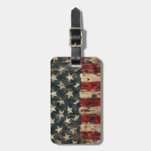 Rustige Amerikaanse vlag Bagagelabel (Voorkant verticaal)