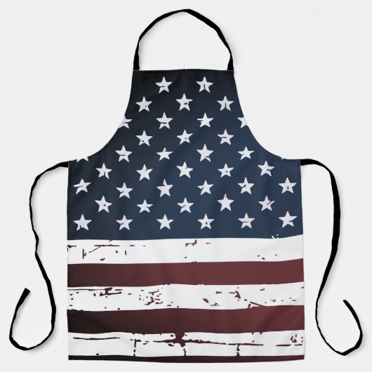 Rustige Amerikaanse vlag BBQ Schort (Voorkant)