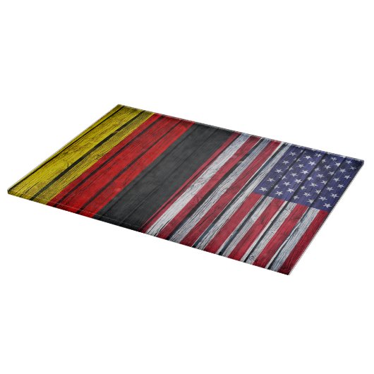 Rustige Amerikaanse vlag en Duitse vlag Snijplank (Hoek)