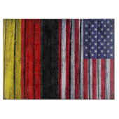Rustige Amerikaanse vlag en Duitse vlag Snijplank (Voorkant)