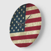 Rustige Amerikaanse vlag gestileerde klok (Hoek)