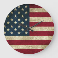 Rustige Amerikaanse vlag gestileerde klok