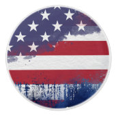 Rustige Amerikaanse Vlag Keramische Treknop Knop (Voorkant)